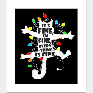 Its Fine Im Fine Everything Is Fine Christmas Posters and Art